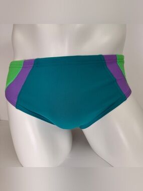 Speedo Eco Endurance Swim Brief | Size 34 | Retro Color Block